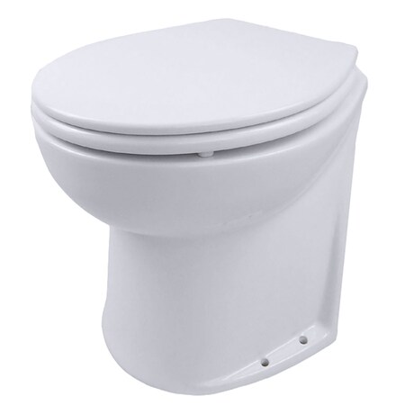 Jabsco Jabsco Deluxe Flush 14" Slant Back 24V Electric Toilet w/Solenoid Valv 58060-1024